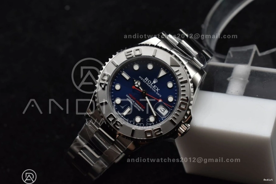 A2824 1:1 Dial Best 316L 37mm Yacht-Master Blue Bracelet SS Edition 268622 Case and CVSF 0301